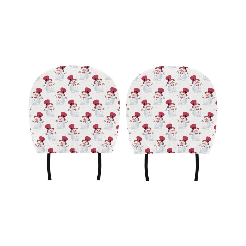 Cute Snowman Pattern Car Headrest Cover