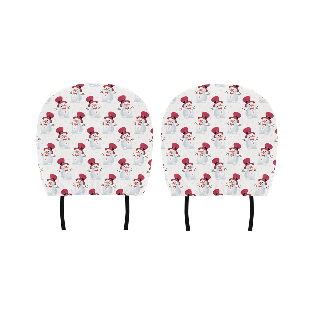 Cute Snowman Pattern Car Headrest Cover