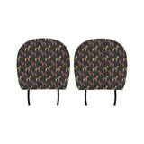 Greyhound Pattern Print Design 01 Car Headrest Cover