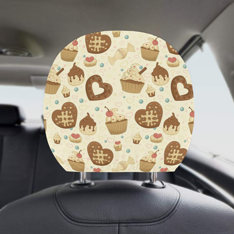 Cake Pattern Car Headrest Cover