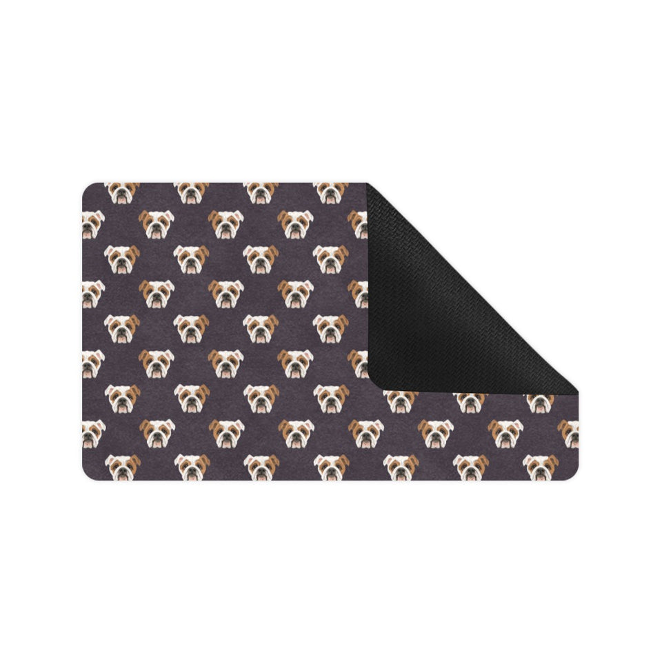 English Bulldog Pattern Print Design 03 Doormat