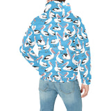 Pelican Pattern Print Design 04 Men's Padded Hooded Jacket(ModelH42)