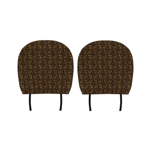 Gold Grape Pattern Car Headrest Cover