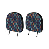 Colorful Anchor Dot Stripe Pattern Car Headrest Cover