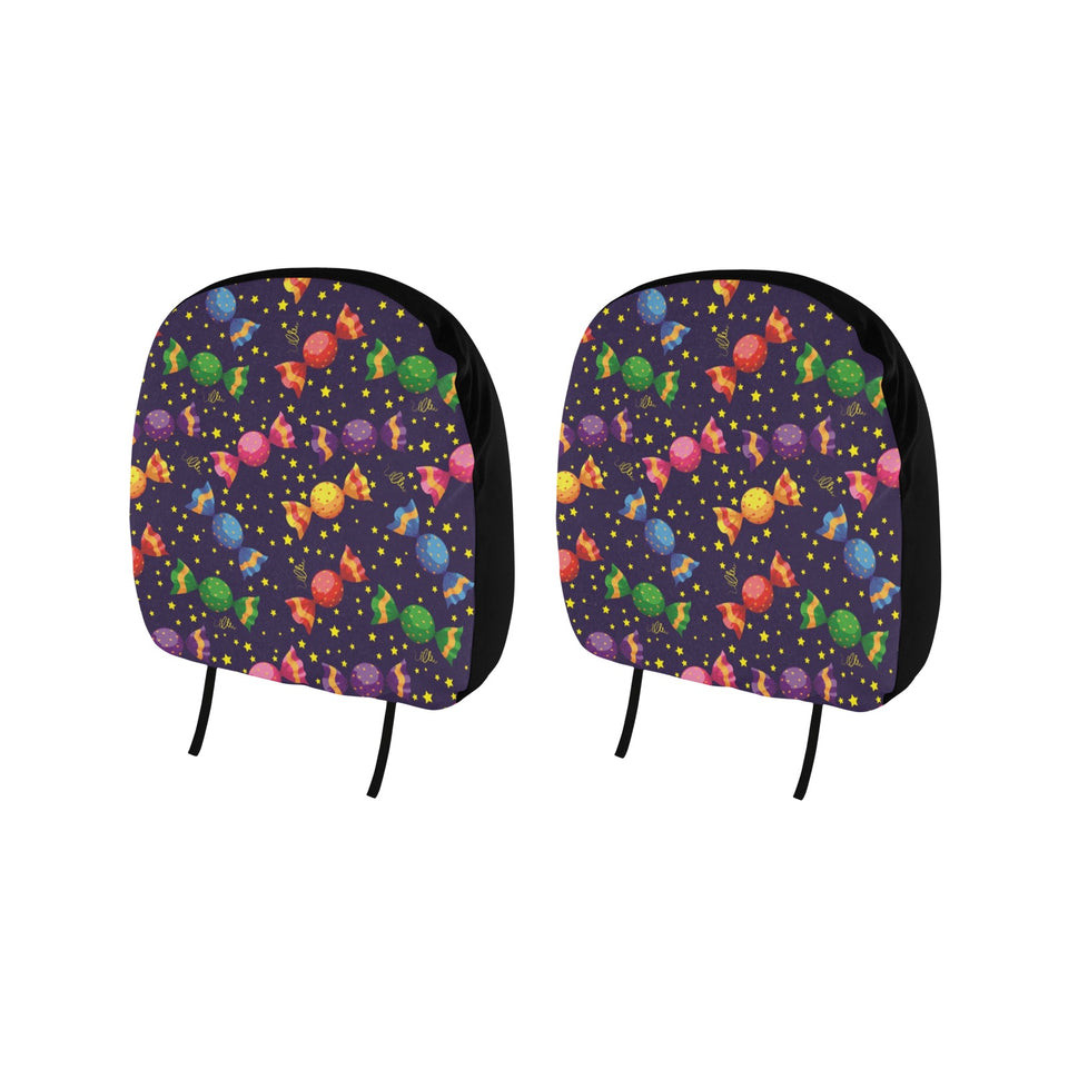 Candy Star Pattern Car Headrest Cover