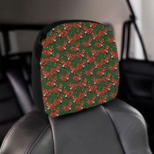 Squirrel Pattern Print Design 03 Car Headrest Cover