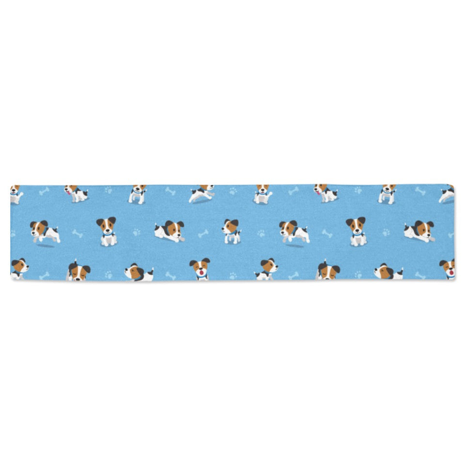 Jack Russel Pattern Print Design 04 Table Runner