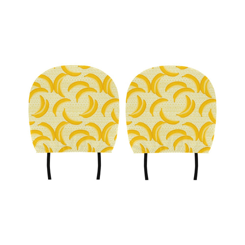 Banana Pattern Tribel Background Car Headrest Cover