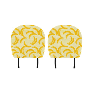 Banana Pattern Tribel Background Car Headrest Cover