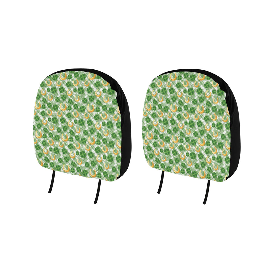 Horseshoes Pattern Print Design 05 Car Headrest Cover