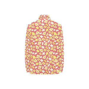 Popcorn Pattern Print Design 01 Women's Long Sleeve Polo Shirt