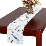 Surfboard Pattern Print Design 01 Table Runner