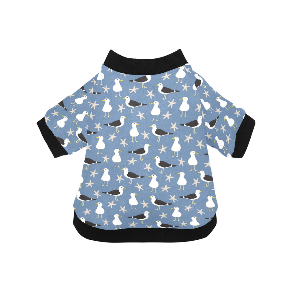 Seagull Pattern Print Design 01 All Over Print Pet Dog Round Neck Fuzzy Shirt