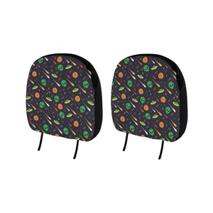 Alien Pattern Print Design 03 Car Headrest Cover