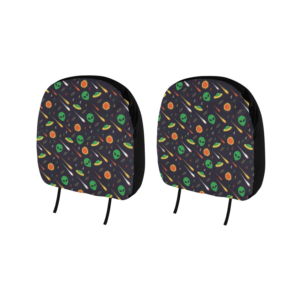 Alien Pattern Print Design 03 Car Headrest Cover