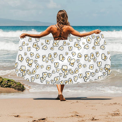 Popcorn Pattern Print Design 04 Beach Towel