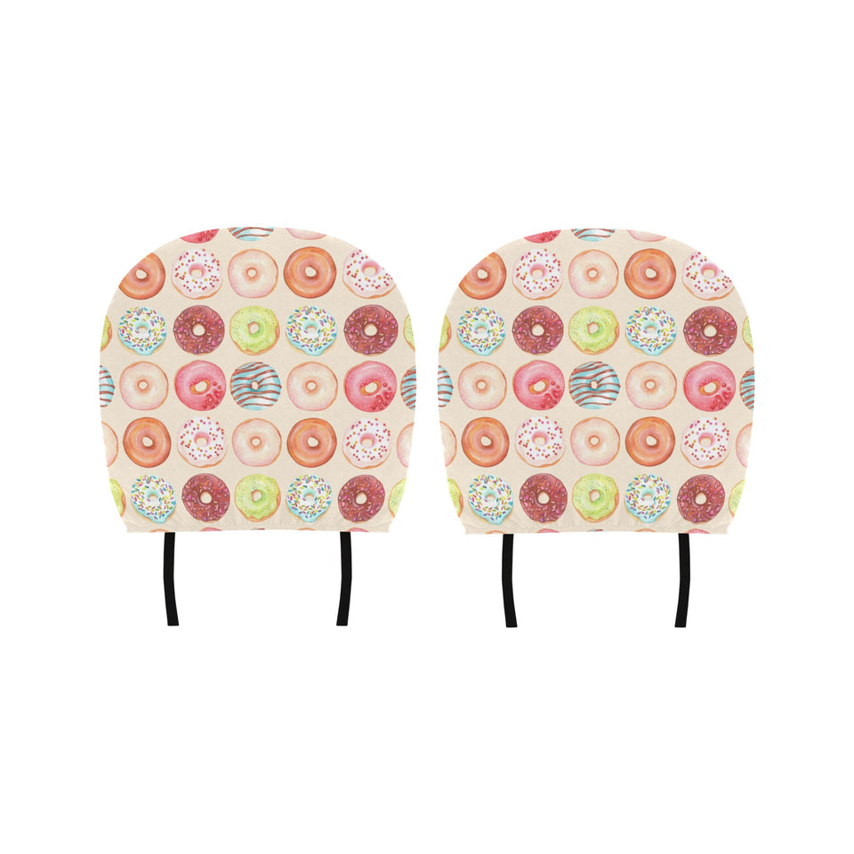 Donut Pattern Car Headrest Cover