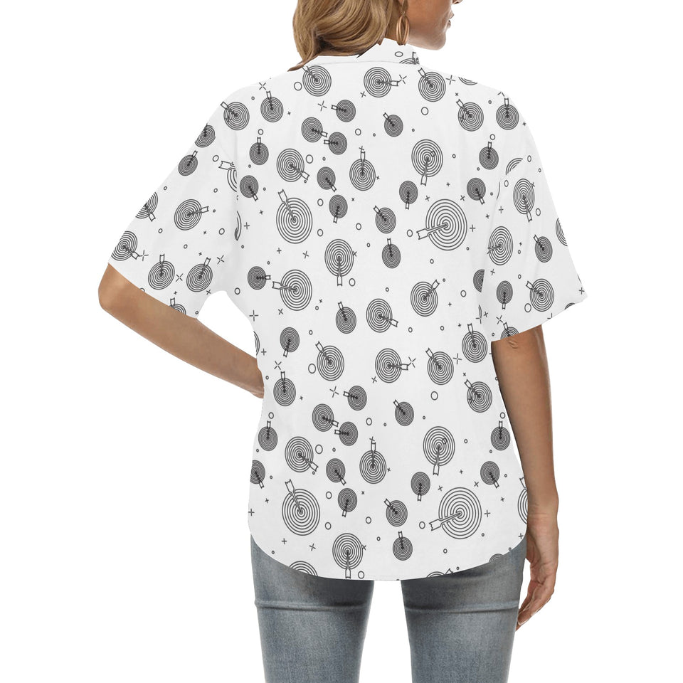 Darts Pattern Print Design 02 Women's All Over Print Hawaiian Shirt