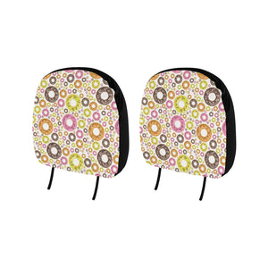 Colorful Donut Pattern Car Headrest Cover