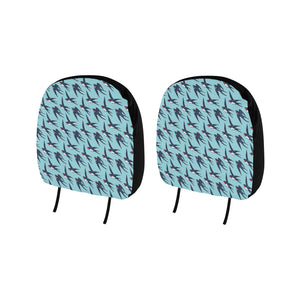 Swallow Pattern Print Design 01 Car Headrest Cover