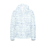 Math Pattern Print Design 03 Kids' Boys' Girls' Padded Hooded Jacket