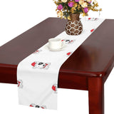 Bull Terrier Pattern Print Design 05 Table Runner