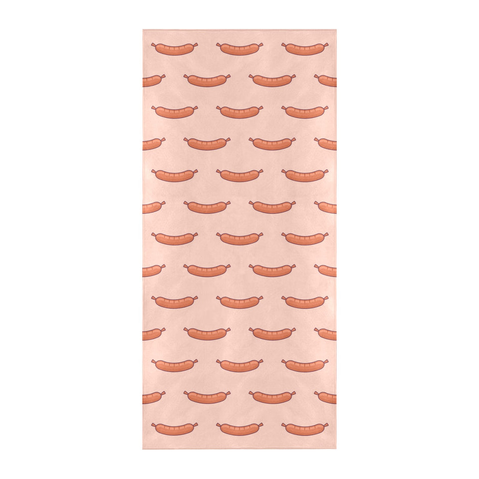 Sausage Pattern Print Design 01 Beach Towel