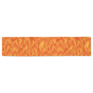 Red Flame Fire Pattern Table Runner