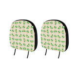 Lime Pattern Car Headrest Cover