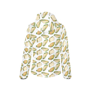 Sandwich Pattern Print Design 05 Women's Padded Hooded Jacket