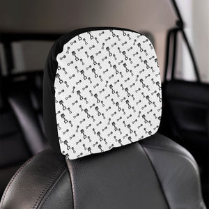 Engine Piston Random Pattern Print Design 04 Car Headrest Cover