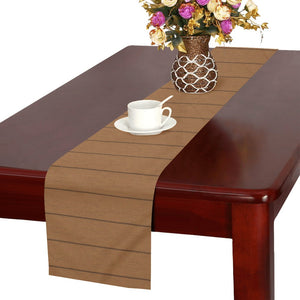 Wood Printed Pattern Print Design 03 Table Runner