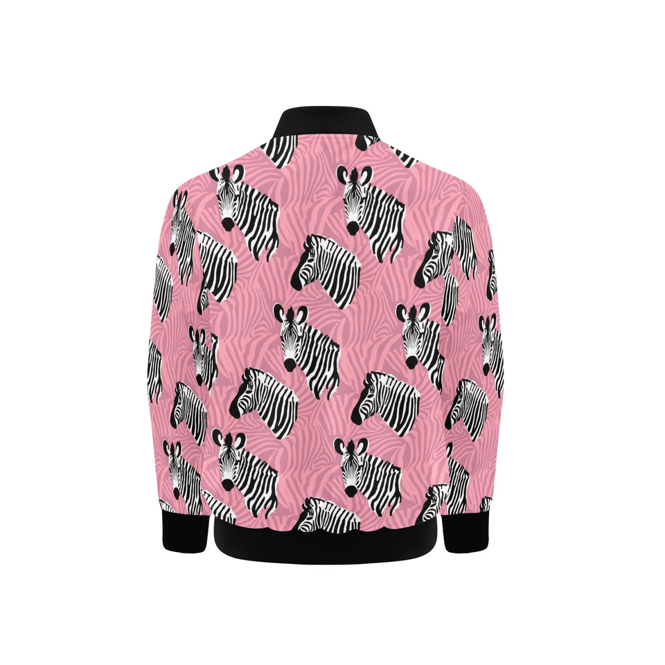 Zebra Head Pattern Kids' Boys' Girls' Bomber Jacket