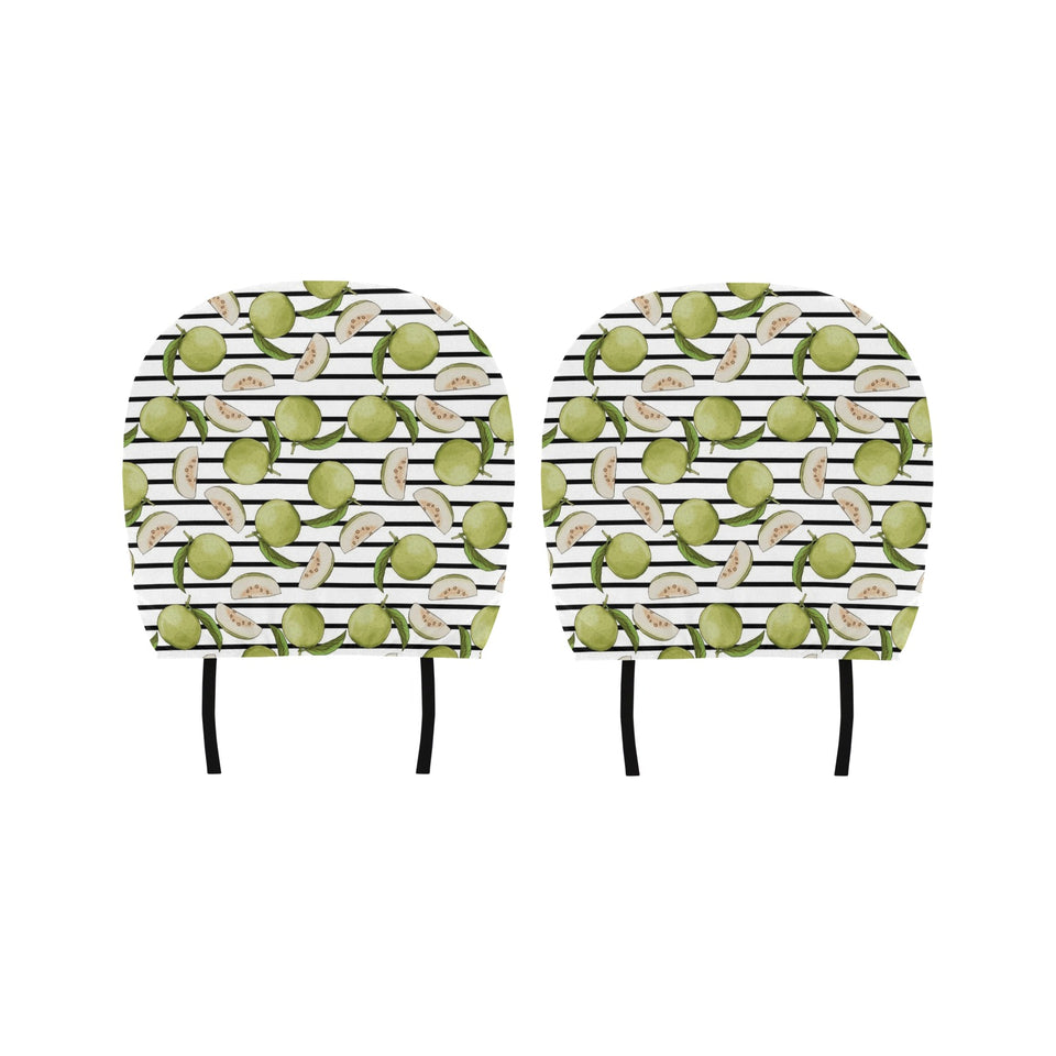 Guava Pattern Stripe background Car Headrest Cover