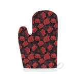 Rose Pattern Print Design 01 Heat Resistant Oven Mitts