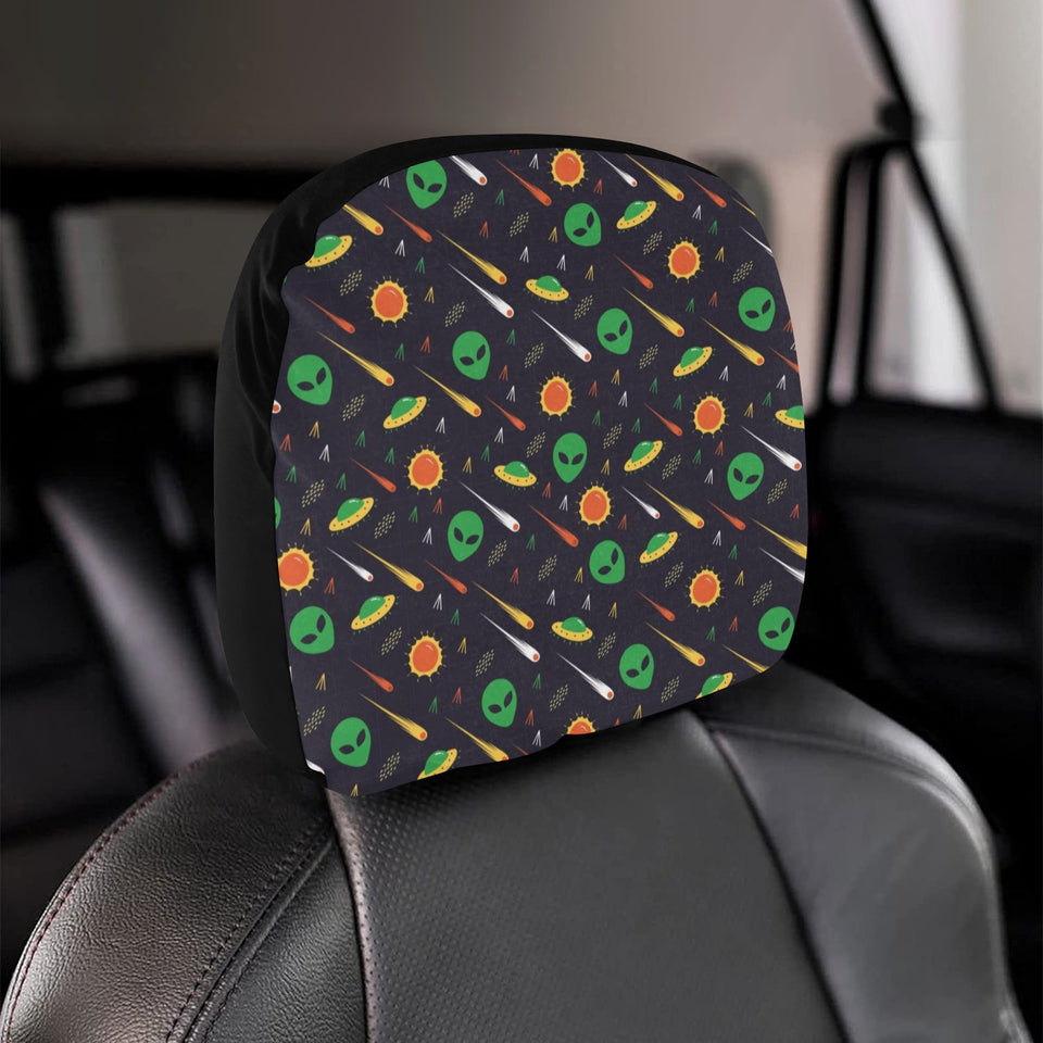 Alien Pattern Print Design 03 Car Headrest Cover