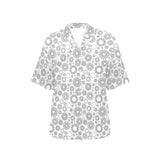 Gear Pattern Print Design 03 Women's All Over Print Hawaiian Shirt