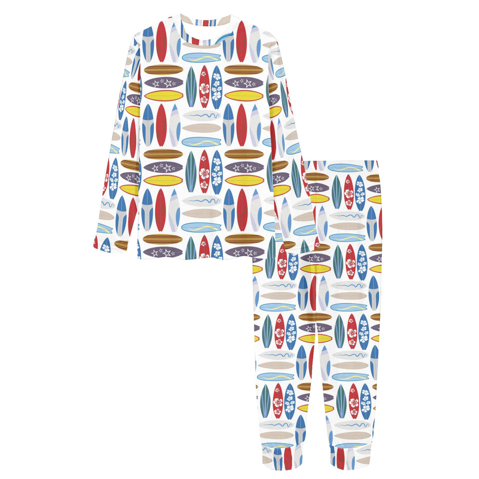 Surfboard Pattern Print Design 02 Women's All Over Print Pajama Set