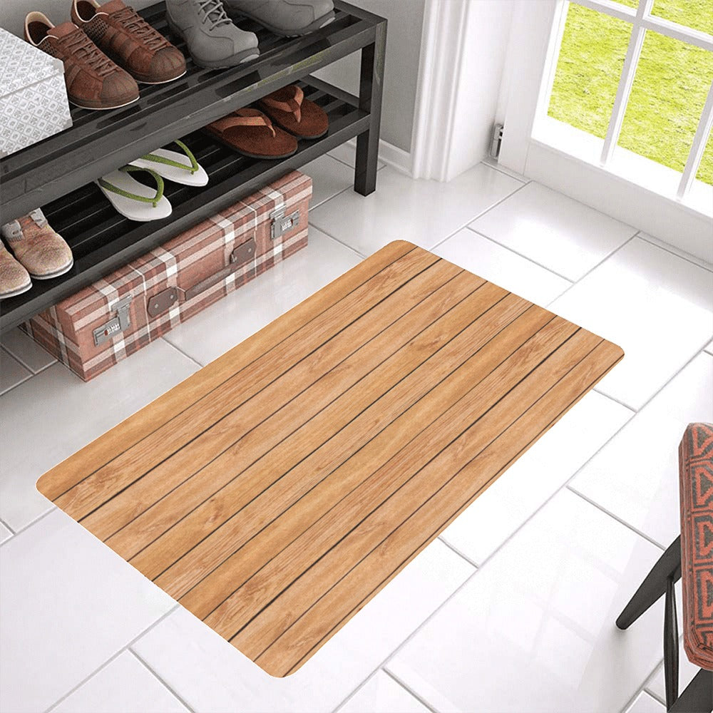 Wood Printed Pattern Print Design 04 Doormat