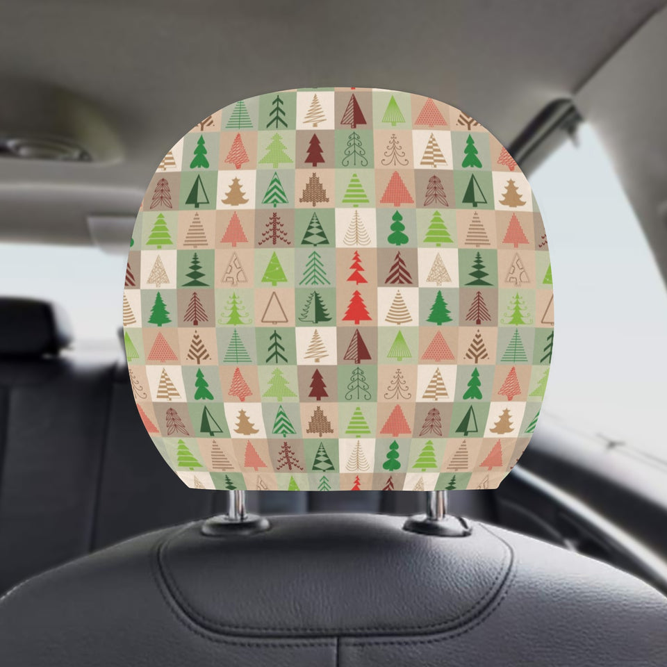 Christmas Tree Pattern Car Headrest Cover