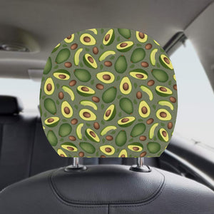 Avocado Pattern Background Car Headrest Cover