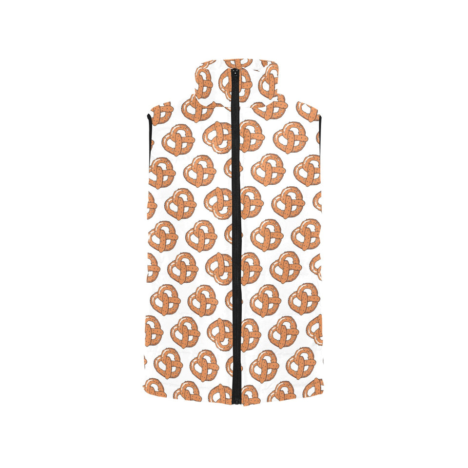 Pretzels Pattern Print Design 05 Women's Padded Vest