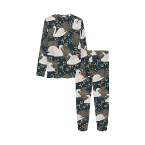 Swan Pattern Kids' Boys' Girls' All Over Print Pajama Set