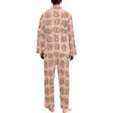 Pretzels Pattern Print Design 04 Men's Long Pajama Set