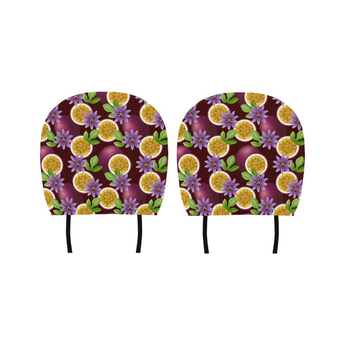 Passion Fruit Sliced Pattern Car Headrest Cover