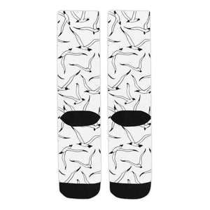 Seagull Pattern Print Design 04 Crew Socks