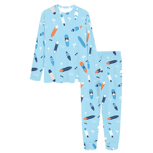 Surfboard Pattern Print Design 05 Women's All Over Print Pajama Set