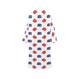 Hamburger Pattern Print Design 04 Blanket Robe with Sleeves