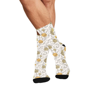 Potato Chips Pattern Print Design 02 Crew Socks