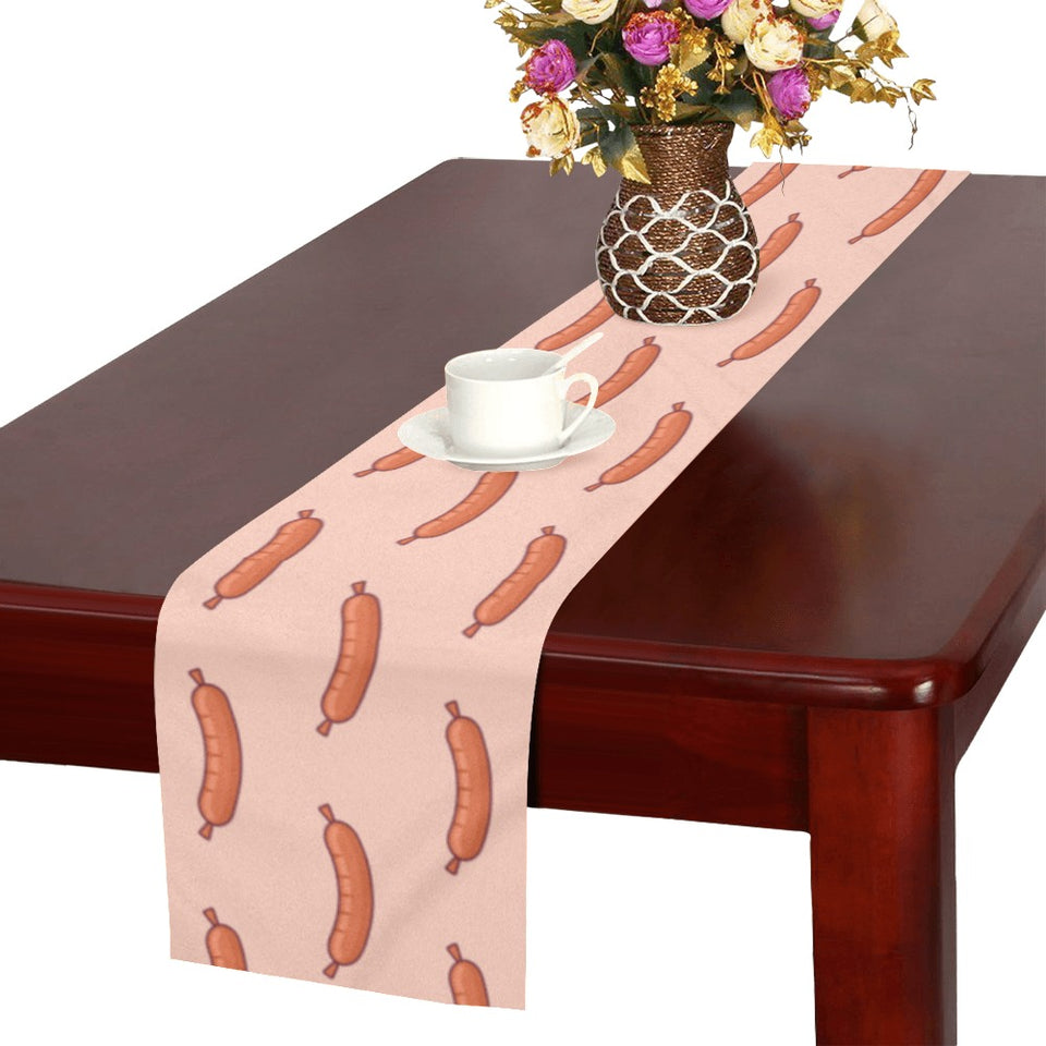 Sausage Pattern Print Design 01 Table Runner